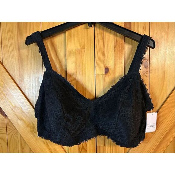 Auden Unlined Bralette Black Lace  Size 3X NWT (8042) - Picture 1 of 7